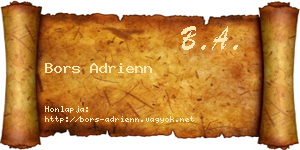 Bors Adrienn névjegykártya