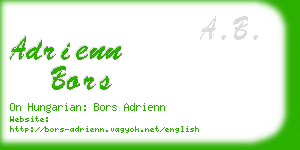 adrienn bors business card